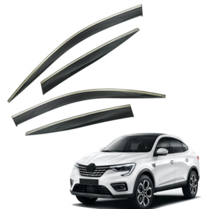 Дефлекторы окон (ветровики) для Renault Arkana 2019-2022 / MX3 2021+ с хром полоской (HAWK)