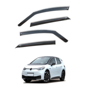 Дефлекторы окон (ветровики) для Volkswagen ID.3 2021+ с нерж. хром полоской (HAWK)