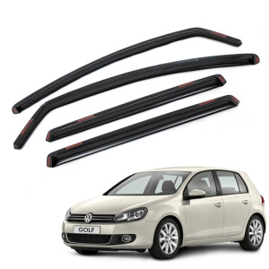 Дефлекторы окон (ветровики) для Volkswagen Golf 6 2008-2012 HB вставные (HAWK)