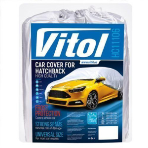Тент автом HC11106 XL Hatchback сірий Polyester 406х165х119 к.з/мв.дв