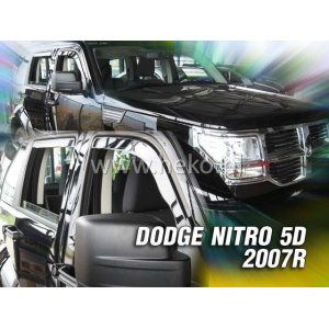 Дефлекторы окон (ветровики) Dodge Nitro 5D OD 2007-> (+OT) (Heko)