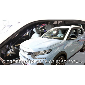 Дефлекторы окон (ветровики) Citroen ё-C3 2024 -> 5D (вставні, кт - 4шт) (LSE)(Heko)