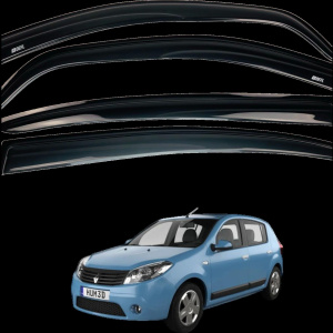 Дефлекторы окон Renault SANDERO 2008-2012 (Defl)