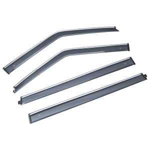 Дефлекторы окон (ветровики) с хромом SKODA FABIA 2007-2014 Sun Visors