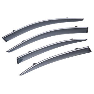 Дефлекторы окон (ветровики) с хромом SKODA OCTAVIA 2004-2013 Sun Visors