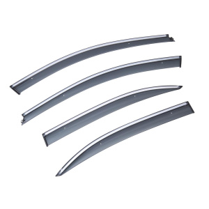 Дефлекторы окон (ветровики) с хромом SKODA RAPID седан 2013-2019 Sun Visors