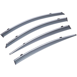 Дефлекторы окон (ветровики) с хромом Mazda 3 Хэчбек 2008-2014 Sun Visors