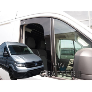 Дефлекторы окон (ветровики) Volkswagen Crafter 2017+ 2D (вст, кт-2шт) (Heko)