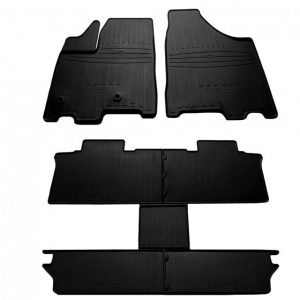 Резиновые коврики в салон для Toyota Sienna III (2010-...) комплект з 7 штук (Stingray)