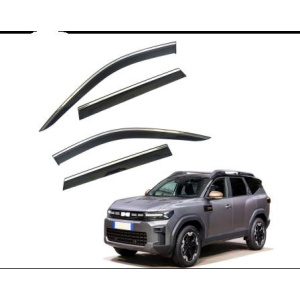 Дефлектори вікон Dacia Bigster / Boreal 2025 нерж. з хром полоскою (HAWK)