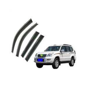 Дефлекторы окон Toyota Prado / Lexus GX470 (2003-) 2003-2009 з нержавіючої чорної сталі (HAWK) — Тойота Land Cruiser 120 2002-2007