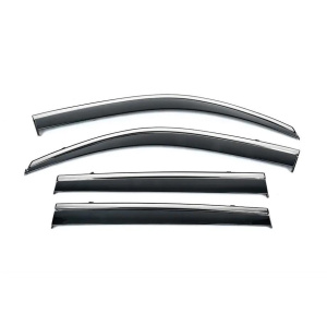 Дефлектори вікон Toyota Camry 2001-2005 нерж. з хром полоскою (HAWK) — Тойота Camry V30 2001-2005
