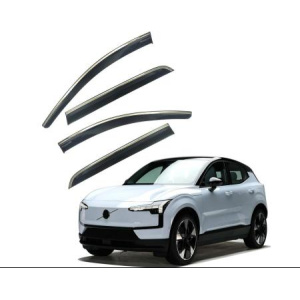 Дефлектори вікон Volvo EX30 2024-2025 нерж. з хром полоскою (HAWK)