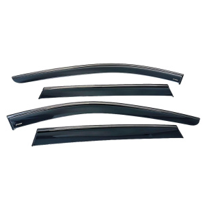 Дефлекторы окон Mazda CX-50 2022 з нержавіючої чорної сталі (HAWK) — Mazda CX-5 с 2017