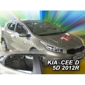 Дефлектори вікон Kia Cee`d 2012 -> 5D (вставні, кт - 4шт) (Heko) — Kia Ceed 2012-2018