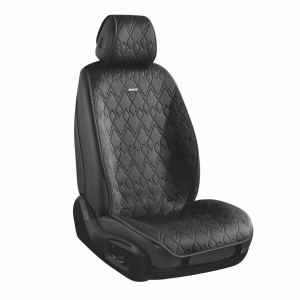 Премиум накидки для передних сидений CarLife Racer, black 2шт