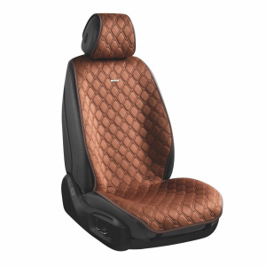 Премиум накидки для передних сидений CarLife Turbo, coffee 2шт