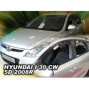 Ветровики на HYUNDAI i 30 CW 5D 2008R.->(+OT) - HEKO