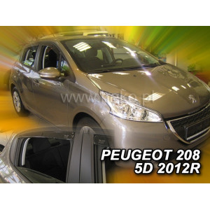 Вітровики для PEUGEOT 208 5d з 2012r (+ OT) - HEKO