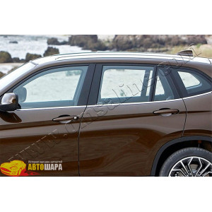 BMW X1 (2009-) Нижні молдинги стекол (нерж.) 6 шт. - Omsa Line