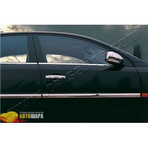 Opel Zafira (2005-2011) Нижние молдинги стекол (нерж.) 8 шт. - Omsa Line