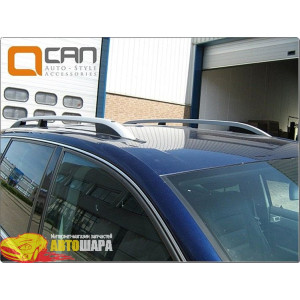 Рейлинги Volkswagen TOUAREG (2007-2010) (для а/м с багажной подготовкой) (серебр.) Crown - Can Otomotiv