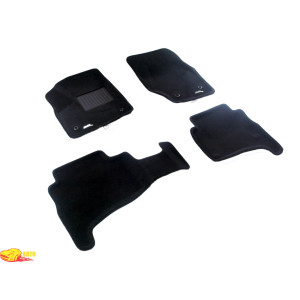 Трехслойные коврики Sotra 3D Premium 12mm Black для Porsche Cayenne (957)(mkI) 2008-2011