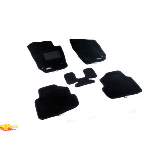 Трехслойные коврики Sotra 3D Classic 8mm Black для Volkswagen Polo (mkV) 2009-2015