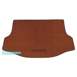 Коврики Toyota RAV4 (mkIV)(с докаткой)(багажник) 2013-2018 текстильные Premium - Terracot