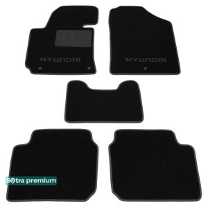 Двухслойные коврики Hyundai Elantra (MD)(mkV) 2011-2015 - Premium 10mm Black Sotra