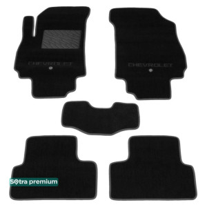 Двошарові килимки Chevrolet Orlando (1-2 ряд) 2011- Premium 10mm Black Sotra