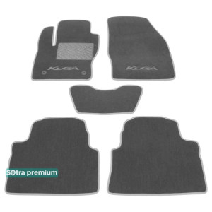 Двухслойные коврики Ford Kuga (mkI) 2008-2012 - Premium 10mm Grey Sotra