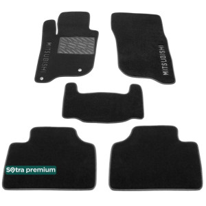 Двошарові килимки для Mitsubishi Pajero Sport (mkIII) 2016 → (2 люверса) Black Sotra Premium 10mm