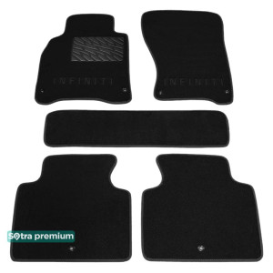 Двухслойные коврики Black для Infiniti M / Q70 (mkIII) 2009> Sotra Premium 10mm