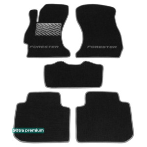 Двухслойные коврики Black для Subaru Forester (SJ)(mkIV) 2013-2018 Sotra Premium 10mm