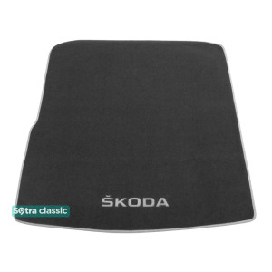Двошарові килимки Grey для Skoda Superb (хетч) (mkIII) (багажник) 2015> Sotra Classic 7mm
