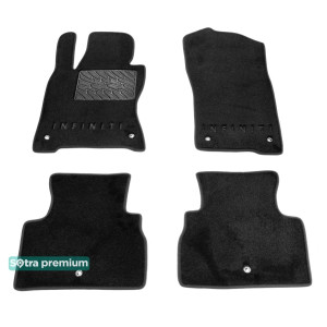 Двухслойные коврики Black для Infiniti Q60 (mkI) 2016> Sotra Premium 10mm