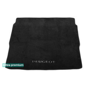 Двухслойные коврики Black для Peugeot 3008 (mkII)(багажник) 2017> Sotra Premium 10mm