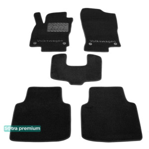 Двухслойные коврики Black для Volkswagen Arteon (mkI) 2017> Sotra Premium 10mm