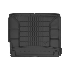 Резиновый коврик в багажник  для Kia Carens (7 мест)(mkIV) 2013-2019 (разложенный 3-й ряд)(багажник) Frogum