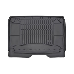 Резиновый коврик в багажник  для Citroen Berlingo (пассажирский)(mkII) 2008-2018 (без доп. грузовой полки)(багажник) Frogum