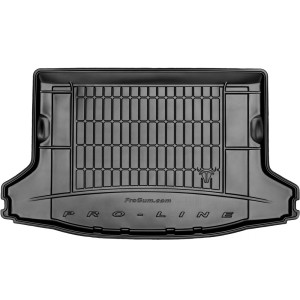 Резиновый коврик в багажник  для Subaru XV (mkI) 2011-2017 (без доп. грузовой полки)(с запаской)(багажник) Frogum
