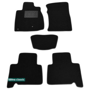Двошарові килимки Black для Тойота Land Cruiser Prado (J120) (1-2 ряд) 2002-2009 Sotra Classic 7mm
