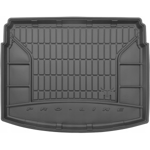 Резиновый коврик в багажник для Тойота Auris (хэтчбек)(mkII) 2012-2018 (верхний уровень)(без боковых ниш) - Frogum