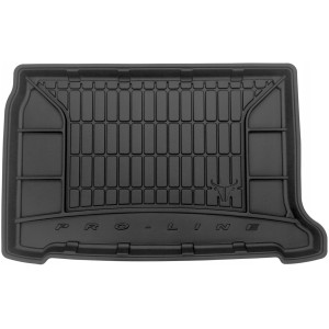 Гумовий килимок в багажник для Citroen DS3 (mkI) 2009-2016 (без дворівневого статі) (з сабвуфером) - Frogum