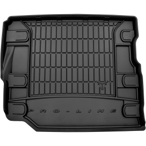 Резиновый коврик в багажник для Jeep Wrangler Unlimited (JL) 2019→ (с органайзером)(с сабвуфером Alpine)(задние сидения без регулировак) - Frogum