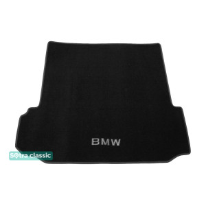 Двошарові килимки Black для BMW X5 (F15) (з вирізами під полози) (багажник) 2014-2018 Sotra Classic 7mm
