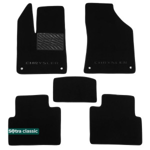 Двухслойные коврики Black для Chrysler 200 (mkII) 2015-2017 Sotra Classic 7mm