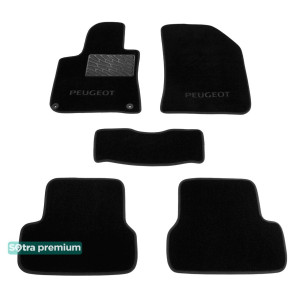 Двухслойные коврики Black для Peugeot 308 (mkII) 2013→ Sotra Premium 10mm