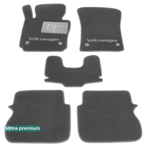 Двошарові килимки Volkswagen Caddy (Life / Maxi Life) (mkIII) (1-2 ряд) 2004-2015 - Premium 10mm Grey Sotra